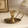 Aura Brass Candlestick Holder
