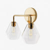 Merin Multi Head Dressing Table Wall Lamp - Metal And Glass Sculptural Lamp