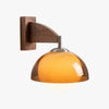 Afterglow Modern Sunset Wall Lamp – Dual Glass Shade Design with Wood-Texture Base