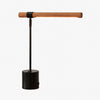 Moss Modern Linear Wood LED Table Lamp – Adjustable Swivel, USB Charging