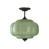 Antique Brass Green Glass Eloise Pendant Light