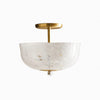 Clea Rounded Glass Flush Mount - Dotted Shade for Bedroom and Hallway Lighting