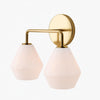 Merin Multi Head Dressing Table Wall Lamp - Metal And Glass Sculptural Lamp