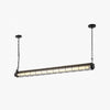 Modern Acrylic Linear LED Chandelier in Black or Silver