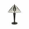 TF Astoria Art Deco Stained-Glass Table Lamp – Bevelled & Iridescent Shade for Bedroom or Living Room