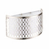 Liorin Fretwork Wall Light - Modern Curved Metal and Fabric Shade Sconce for Hallway or Bedroom