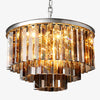 Aurevon Crystal Prism Metal Frame Modern Ceiling Chandelier for Home and Hotel