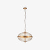Luntra Contemporary Multi-Light Pendant with Textured Glass for Bedrooms and Hallways