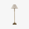 Zevatik Table Lamp with Slim Stem and Linen Shade for Bedside Lighting