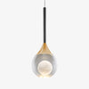 Gold Luma Collection crystal orb teardrop pendant light