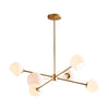 Brina 6-Light Glass Metal Frame Chandelier - Perfect Lighting