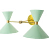 Double Cone Wall Sconce Light - Brass Finish Hourglass Style for Home