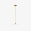 Floriaxis Floral Glass Pendant Light - Floral Glass Shade with Braided Cable for Kitchen or Dining