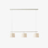 Velura Linear Pendant Light - Natural Linen Shade for Warm Ambiance