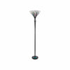 TF Astoria Tiffany Style Uplighter Lamp – Textured Glass Shade for Home and Office Ambience