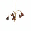 Bellina Modern Romantic Chandelier - Botanical Lily Design with Glass Flowers