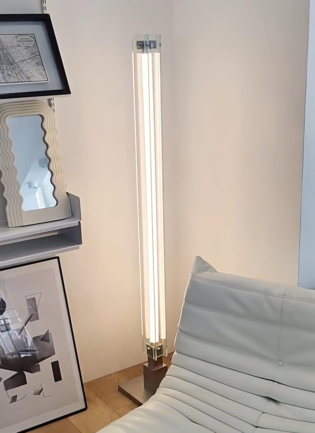 Industrial Style Minimalist Glass Floor Lamp