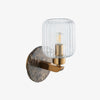 Korlisse Modern Marble Wall Light - Vintage Brass & Clear Glass Accent for Living Room and Hallway