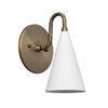 Curva Metal Cone Shade Sconce – Vintage Brass Wall Light for Entryway or Stairwell