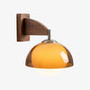 Afterglow Modern Sunset Wall Lamp - Dual Glass Shade Design with Wood-Texture Base