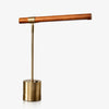 Moss Modern Linear Wood LED Table Lamp – Adjustable Swivel, USB Charging