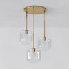 Lumivelle Pebble Glass Chandelier - 3-Light Modern Pendant Style