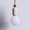 Wabi Sabi Travertine Glass Ball Pendant Light