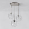 Lumivelle Pebble Glass Chandelier - 3-Light Modern Pendant Style
