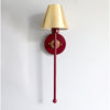 Colorful Single Light Wall Sconce - Brass Accent for Bathroom & Hallway