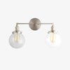 Lumio Globe Glass Globe Vanity Light - Modern Two Light Bathroom Sconce
