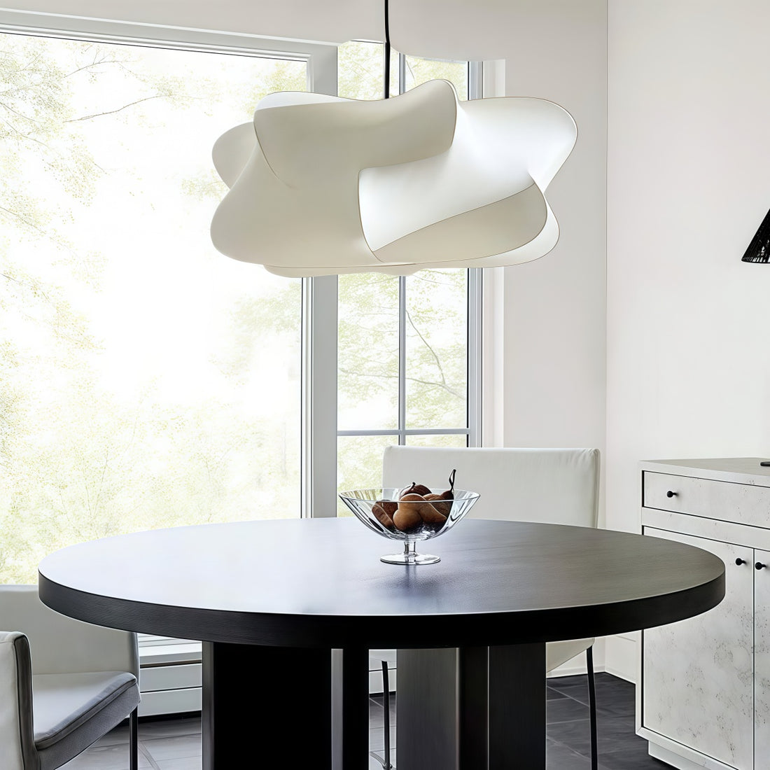 Modern Cirrus Cocoon Pendant Light – Silk Cloud Lamp in Wabi Sabi Style