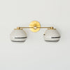 Two Light Delta Wall Sconce - Double Head Vanity Ceramic Wall Lamp