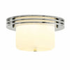 Zenthoris chrome and milky white 30 cm flush mount ceiling fixture