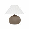 Ruffmeto Decorative Table Lamp — Round Ceramic Base with Pleated Fabric Shade for Cozy Spaces