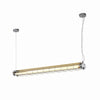 Modern Acrylic Linear LED Chandelier in Black or Silver