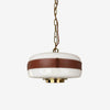 Warm Jade Vintage Milk Glass Pendant Light