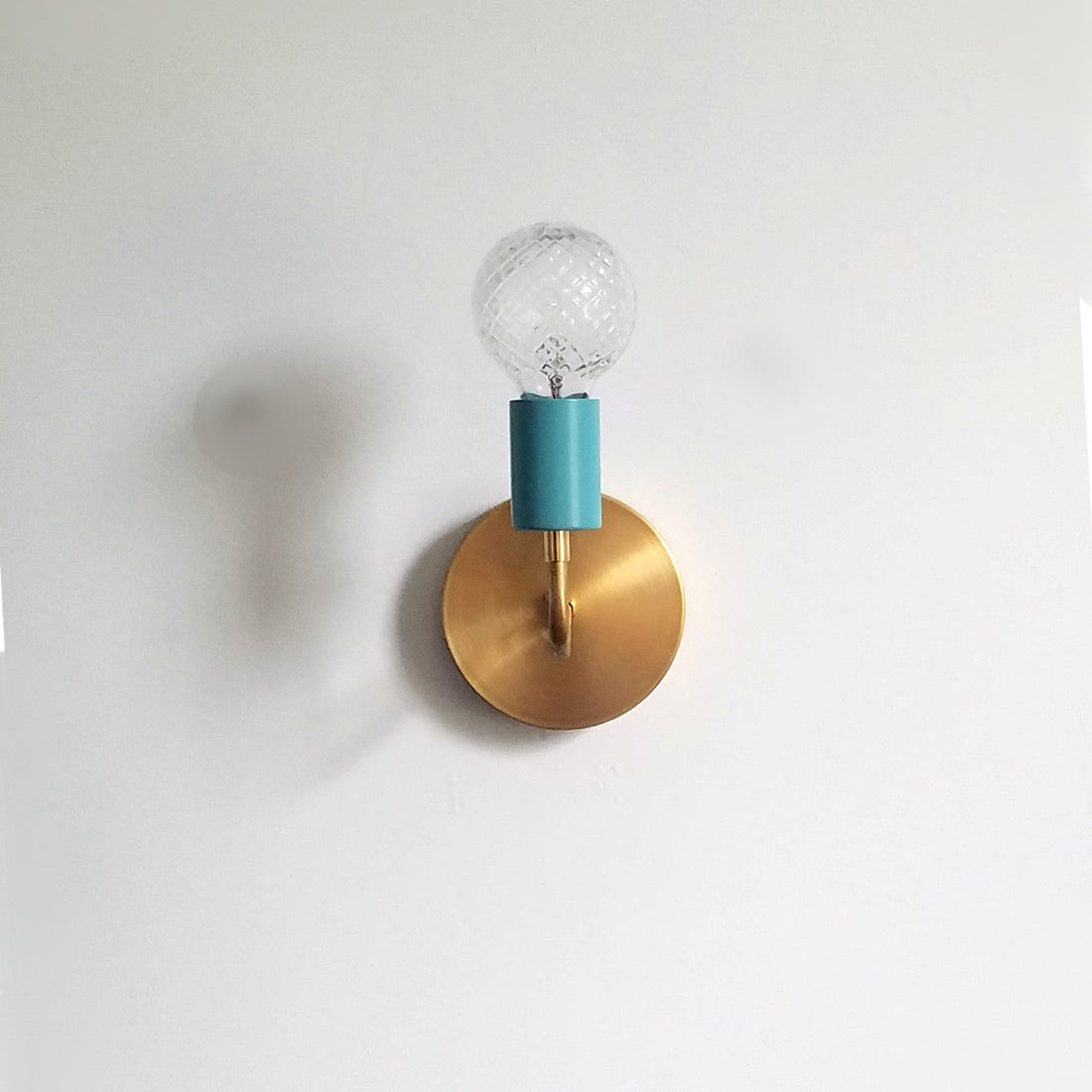Boho Brass Wall Sconce - Colorful Accent for Bedroom & Hallway Spaces