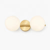 Gold Milk Glass Vanity Light