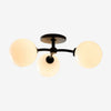 Arden Glass Contemporary 3 Light Ceiling Fixture - Sculptural Multi-Light Fixture for Living Spaces