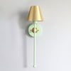 Colorful Single Light Wall Sconce - Brass Accent for Bathroom & Hallway