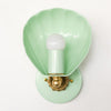 Shell Shape Wall Sconce - Brass Accents Steel Light for Eclectic Decor