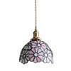 Vintagia Pendant Light Floral Pattern Decorative Hanging Lamp – Artistic Glass Style for Dining Rooms