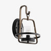 Rust Metal Clear Glass Wall Sconce