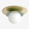 Artivo Layered Brass Globe Light – Versatile Opal Glass Ceiling or Wall Sconce for Stylish Spaces