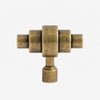 Single-hole antique brass cabinet handle