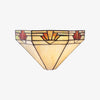 TF Nevada Ziggurat Wall Light - Art Deco Stained-Glass Sconce for Hallways & Living Rooms
