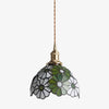 Vintagia Pendant Light Floral Pattern Decorative Hanging Lamp - Artistic Glass Style for Dining Rooms