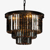 Aurevon Crystal Prism Metal Frame Modern Ceiling Chandelier for Home and Hotel