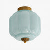 Vintage Eloise Milk Glass Flush Mount Ceiling Light - Vintage Charm Soft Glow
