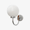 Style B Luma opal globe wall sconce in Chrome